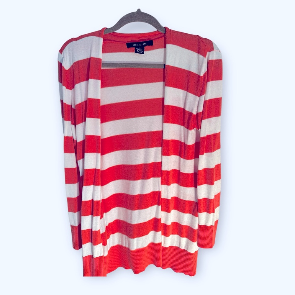 Women's lightweight stripped cardigan